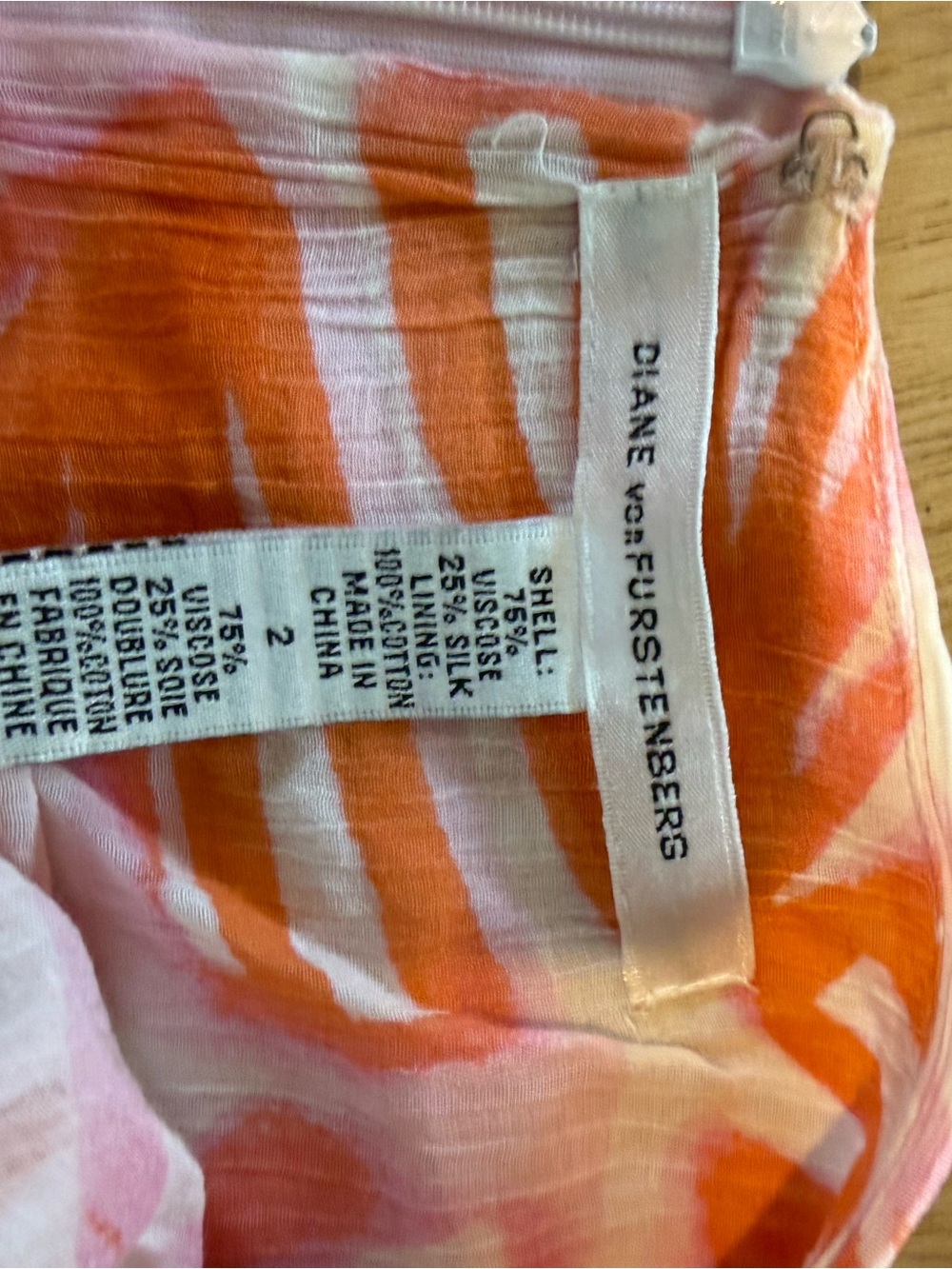 Diane Von Furstenberg Pink and Orange Mini Skirt